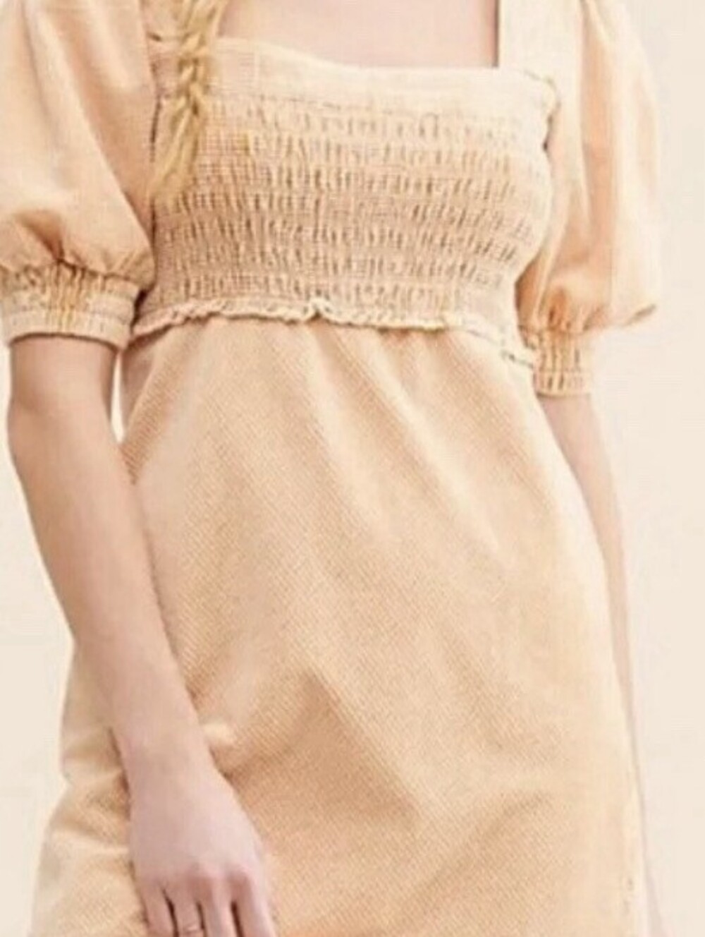 Free People Moon Flower Mini Dress Size Small Boho Girlie Brushed Corduroy